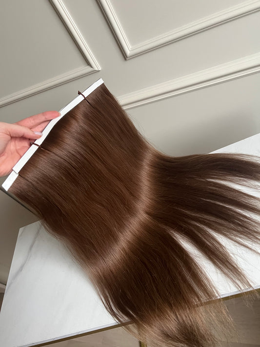 Włosy słowiańskie doczepiane 54 cm 96 g biotaśma