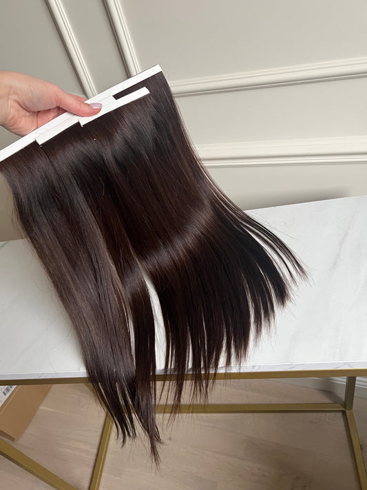 Biotaśmy Włosy doczepiane Ciemnobrązowy 95g 49cm