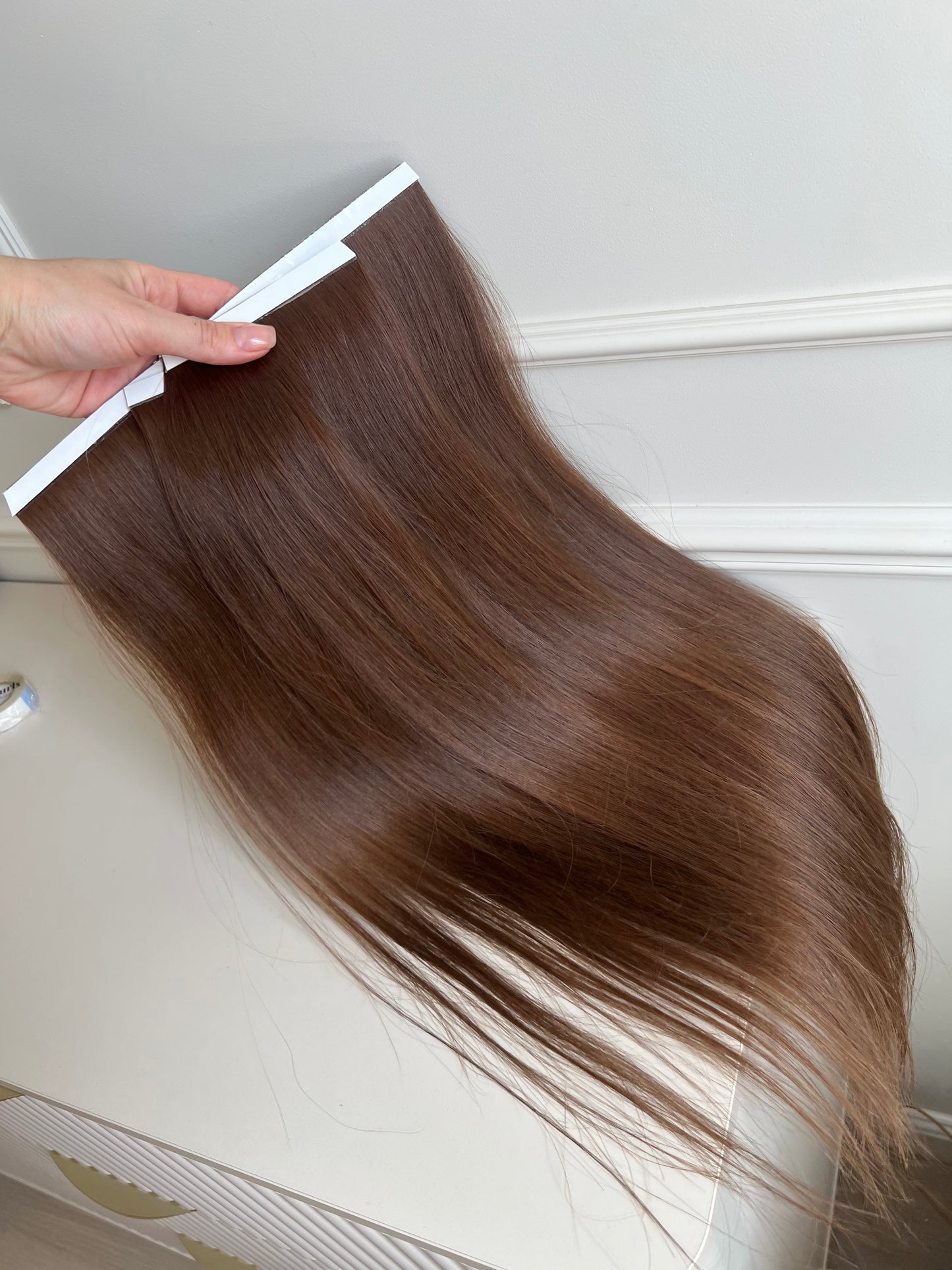 Włosy doczepiane słowiańskie Bio taśmy 58cm 126g