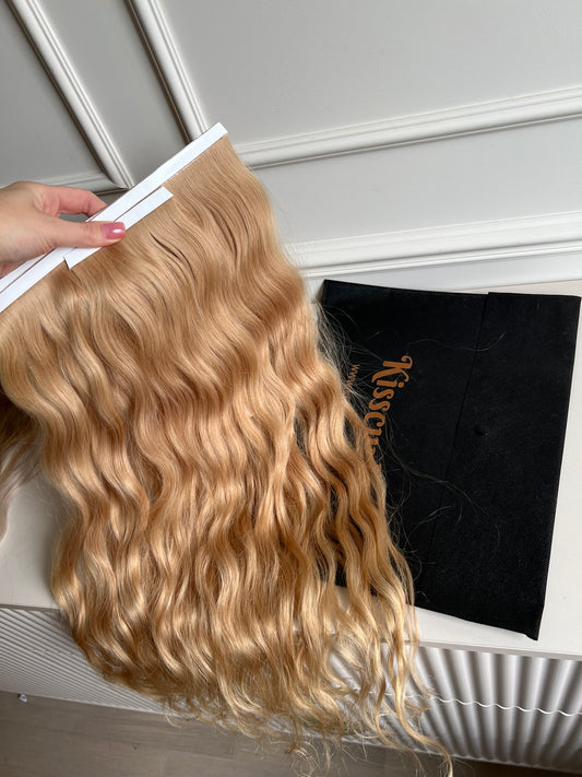 Włosy doczepiane naturalne słowiańskie 61 cm 118 g biotaśmy