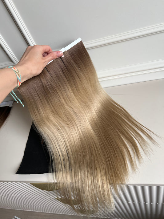 Włosy doczepiane słowiańskie ombre Bio taśmy 51 cm 103 g