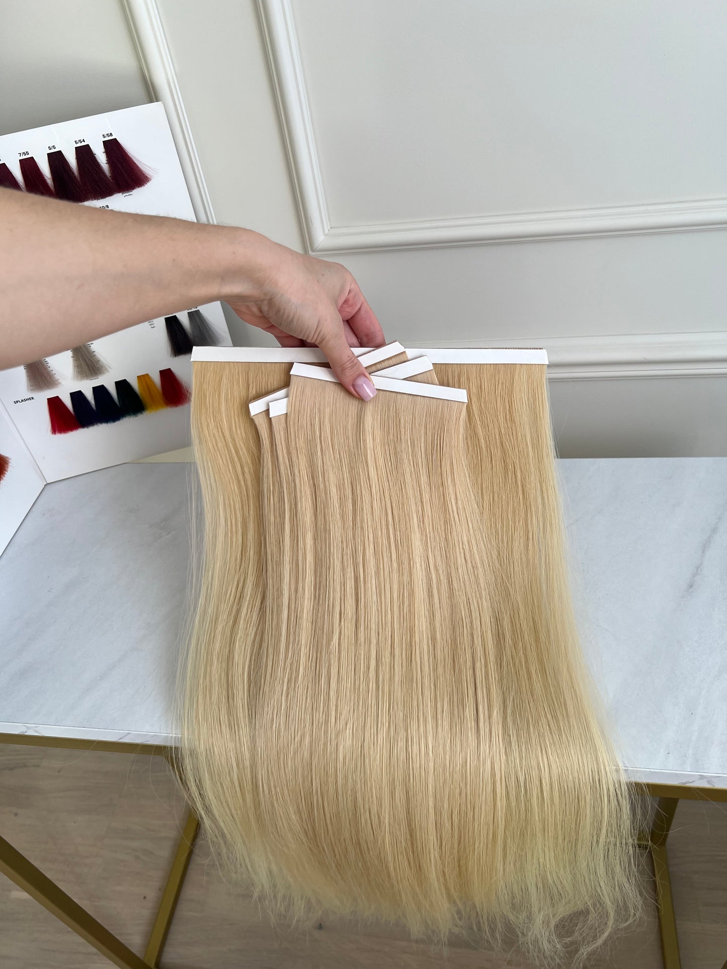 Włosy naturalne nie doczepiane słowiańskie 55 cm 155 g