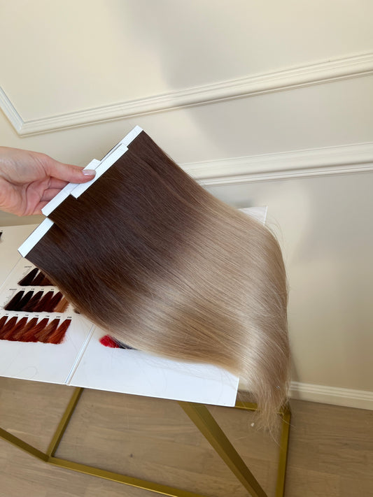 Bio taśmy włosy doczepiane ombre Blond 47cm 80g
