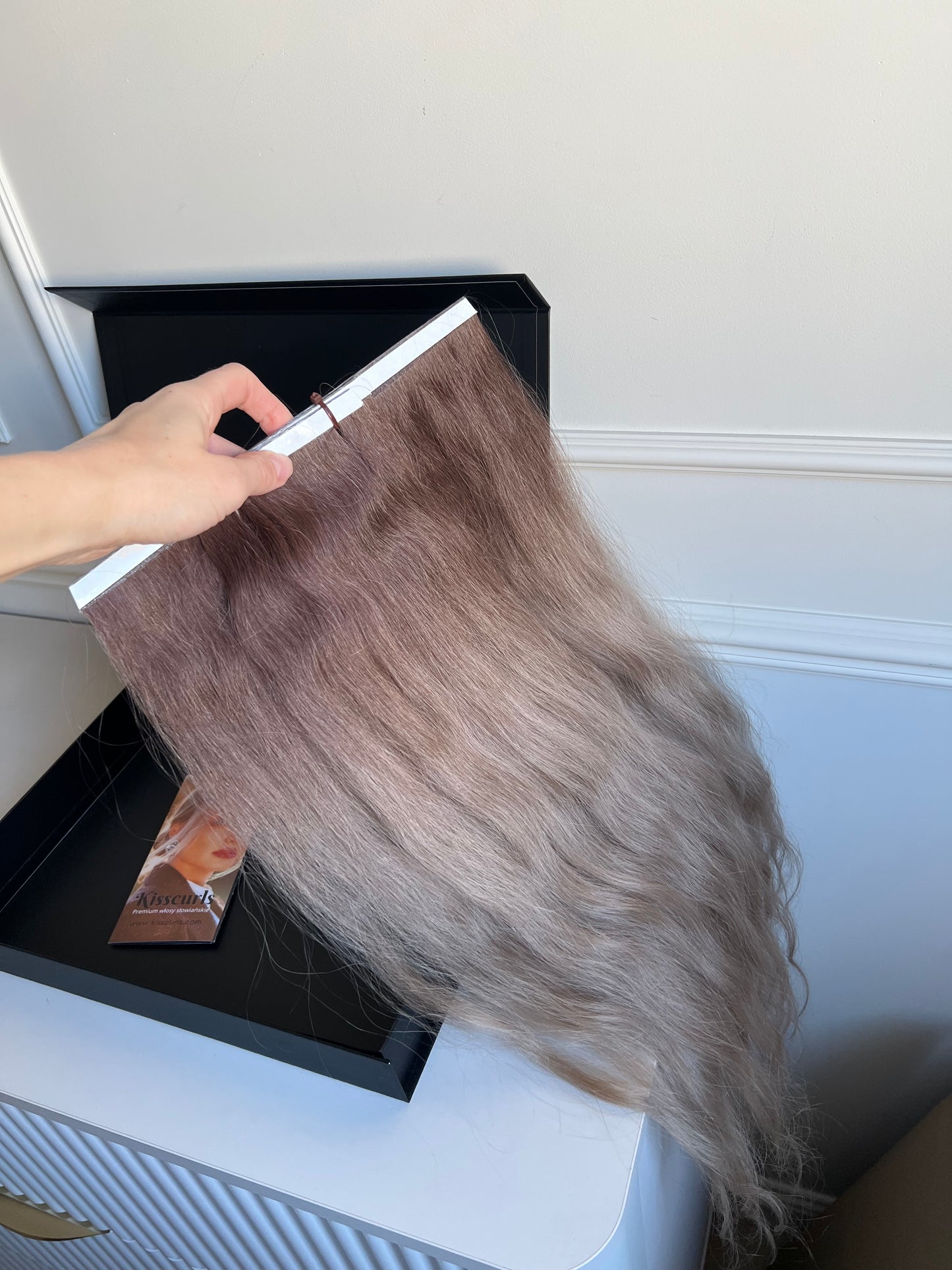 Włosy doczepiane słowiańskie falowane ombre 58 g 64 cm 