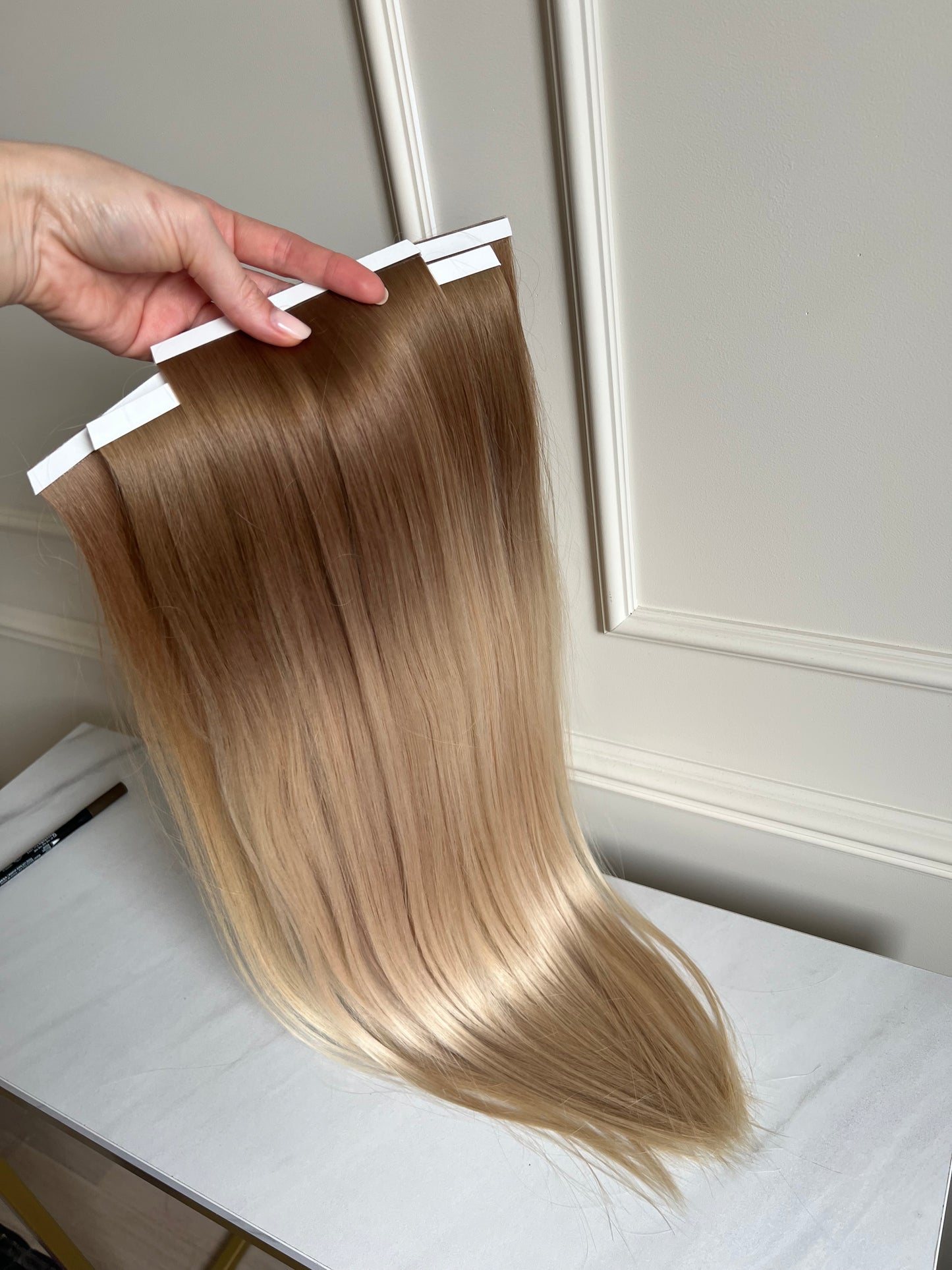 Włosy Naturalne słowiańskie Bio taśmy 138 g 60cm zestaw super jakość