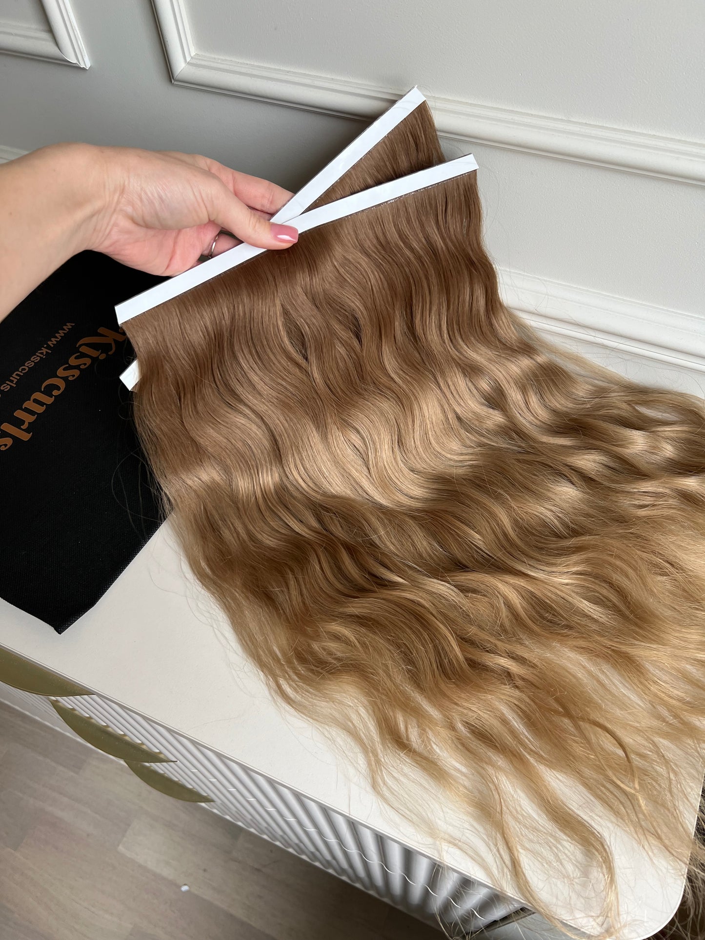 Włosy doczepiane słowiańskie 111 g 54 cm Ciemny Blond ombre