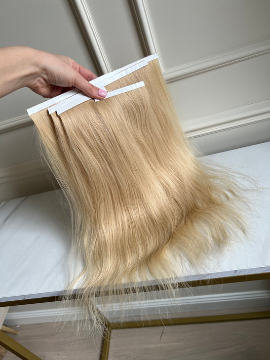 Włosy Słowiańskie na biotaśmy falowane końcówki 90 g 41 cm