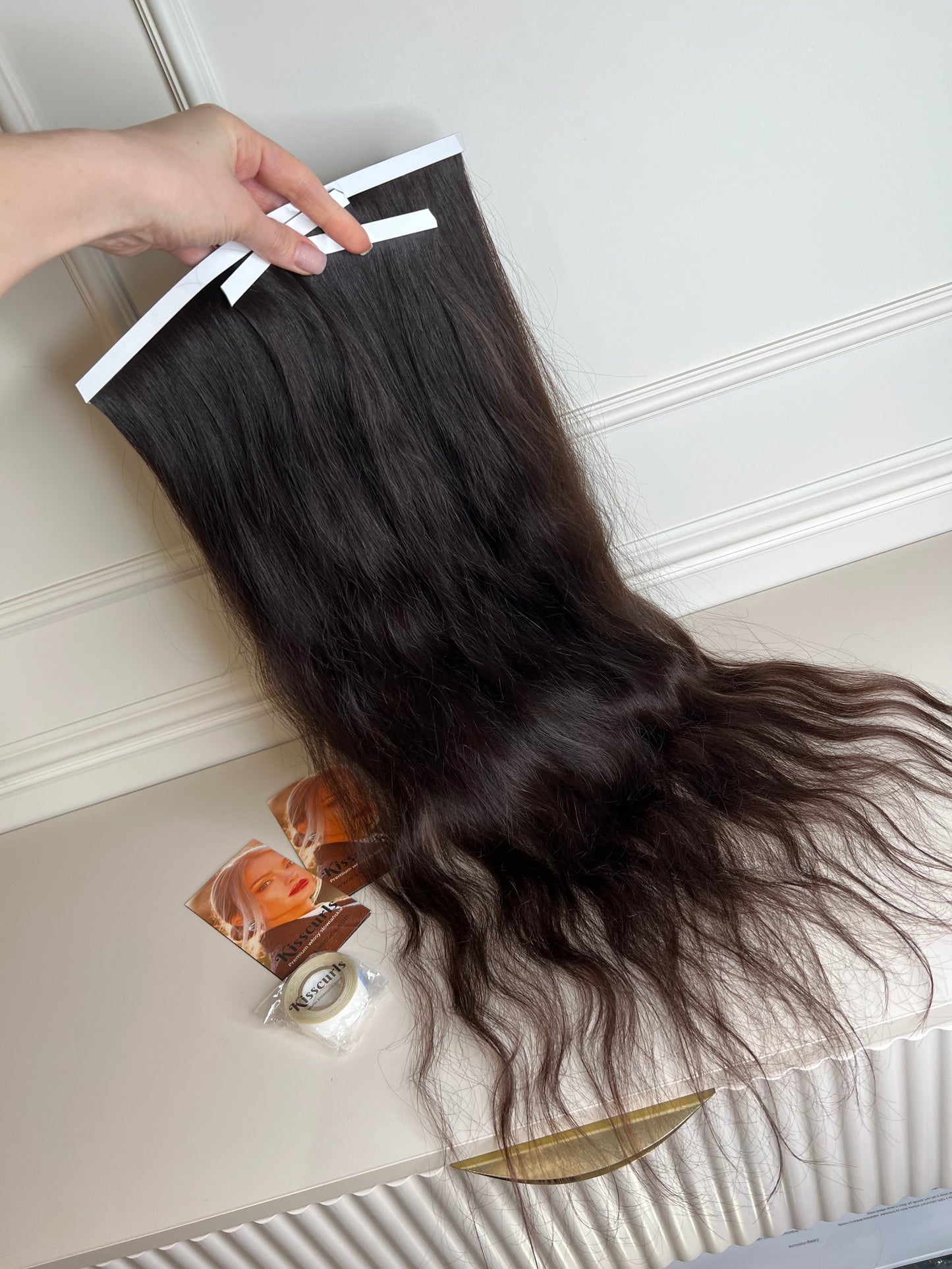 Włosy doczepiane falowane dziewicze 💎 nie farbowane💎83 g 65 cm BIO TAŚMA