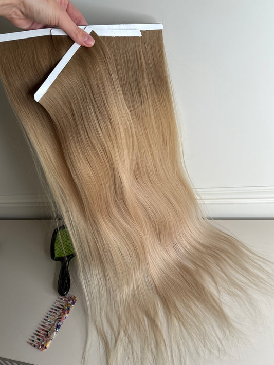 Włosy doczepiane naturalne dla samodzielnego założenia Biotaśmy zestaw 3szt 65cm 110g