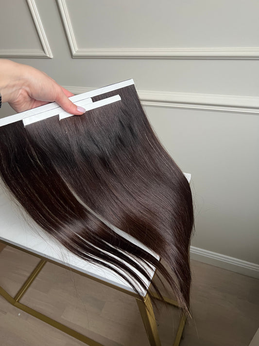 Biotaśmy Włosy doczepiane Ciemnobrązowy 95g 49cm