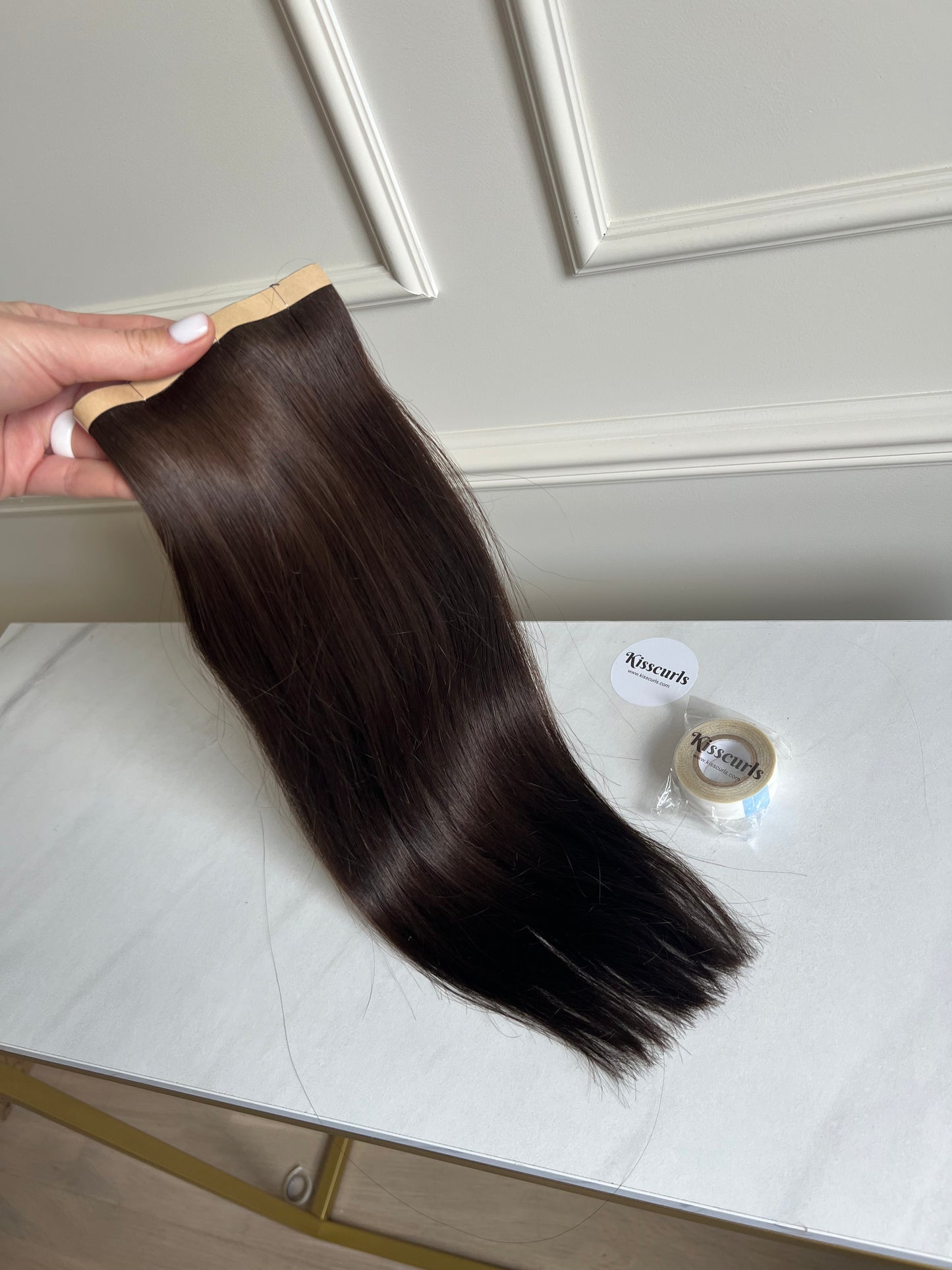 Włosy doczepiane naturalne słowiańskie biotaśmy 81g 43cm