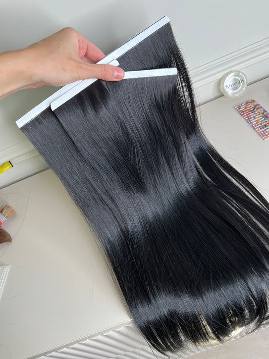 Włosy naturalne doczepiane 99g 59cm czarny 3szt