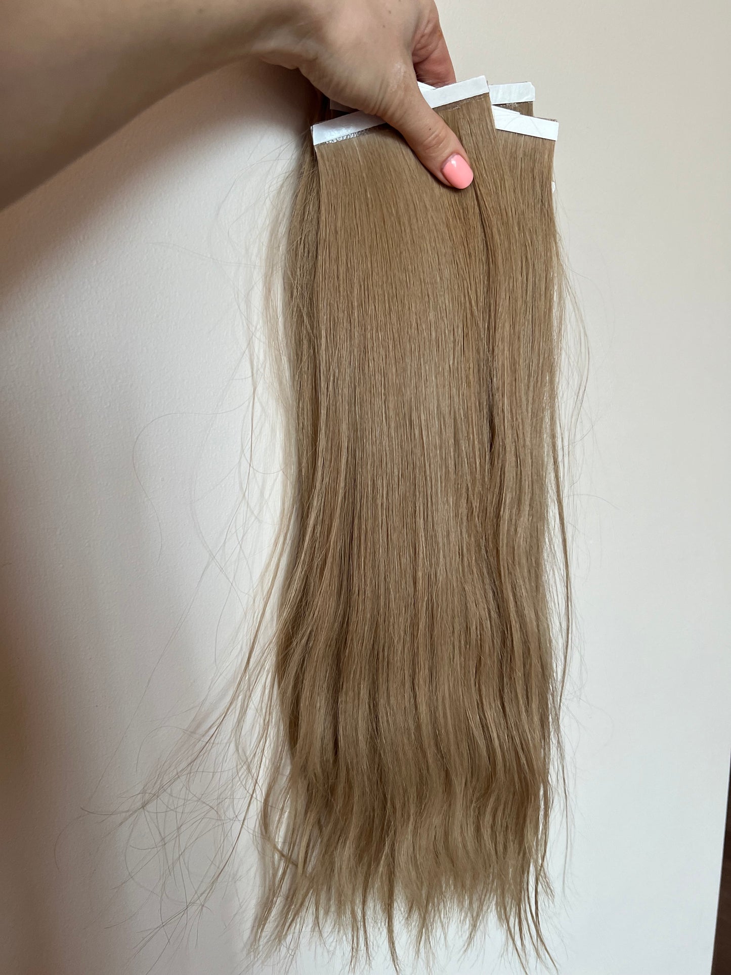 Long Tape Weft Extensions DIY Slavic Hair Side Pieces 2pcs Each 10cm 34-37g 50cm