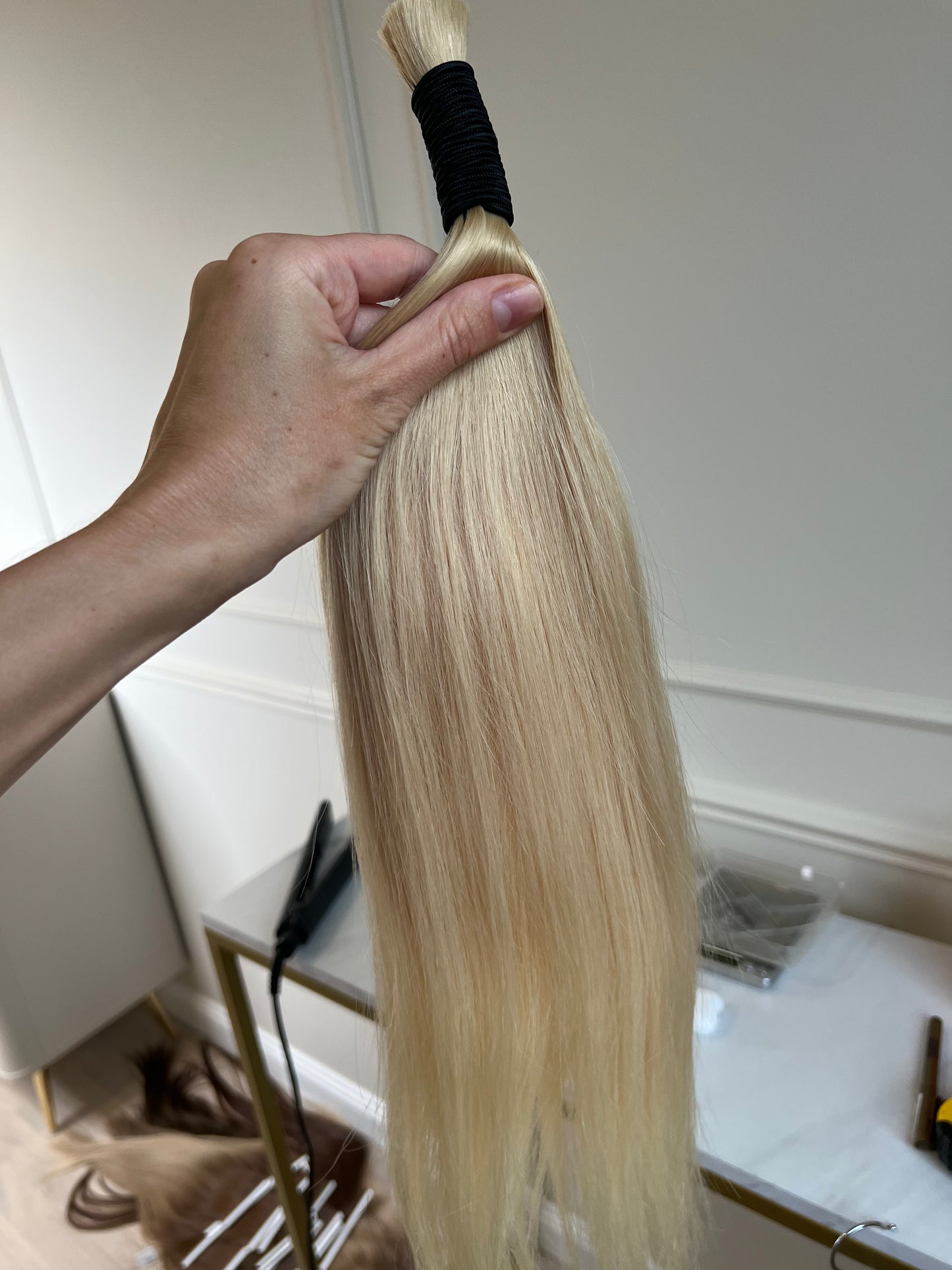 Włosy do przedłużania blond 82g 52cm