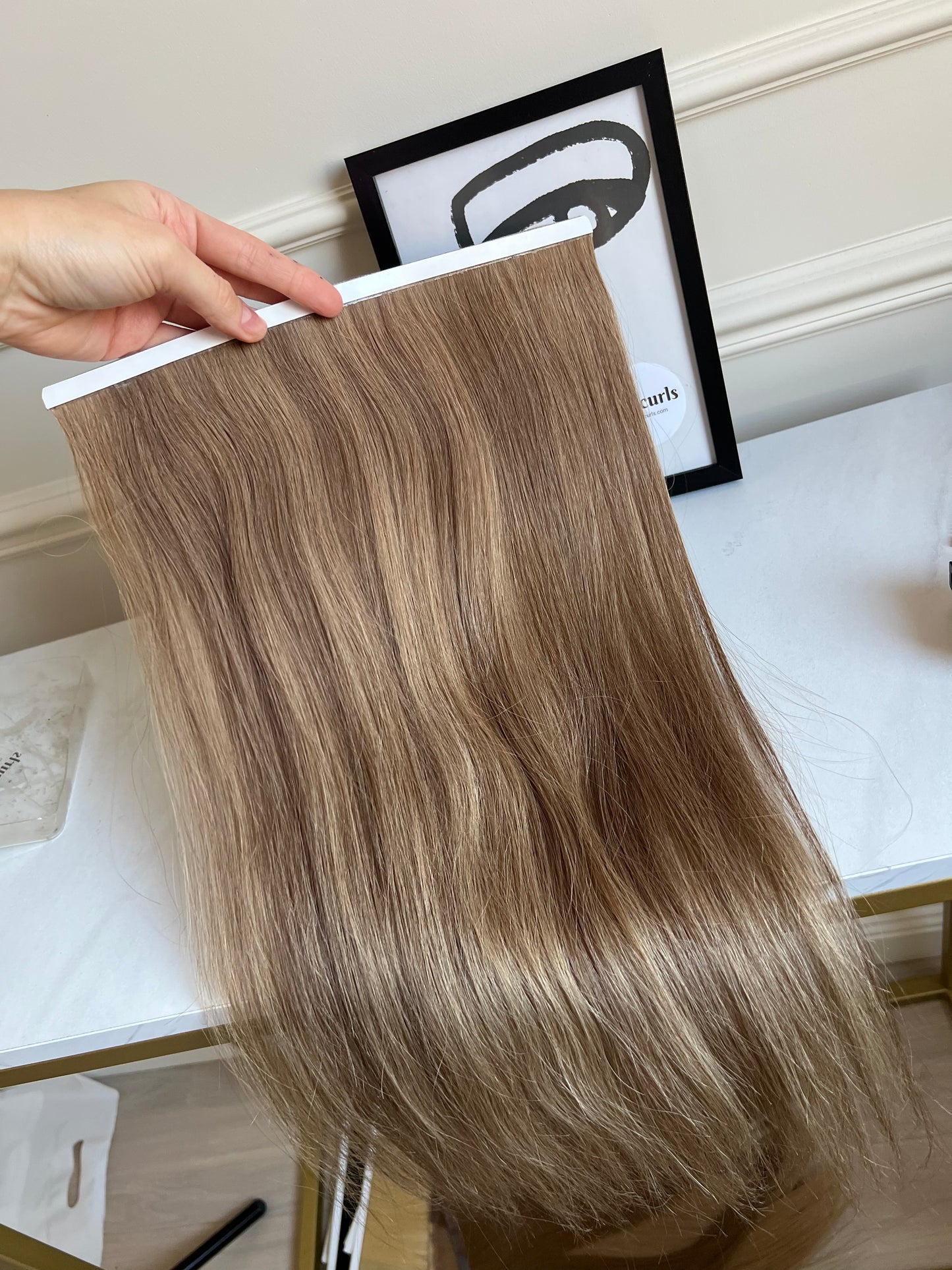 Włosy słowiańskie doczepy Biotaśma szeroka 54cm 50g Włosy słowiańskie premium Balejaż