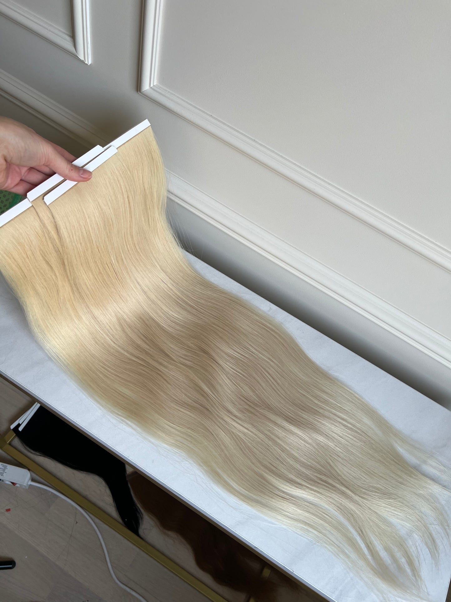 Włosy naturalne doczepiane słowiańskie dla domowego założenia 65cm 105g Miękkie podatne