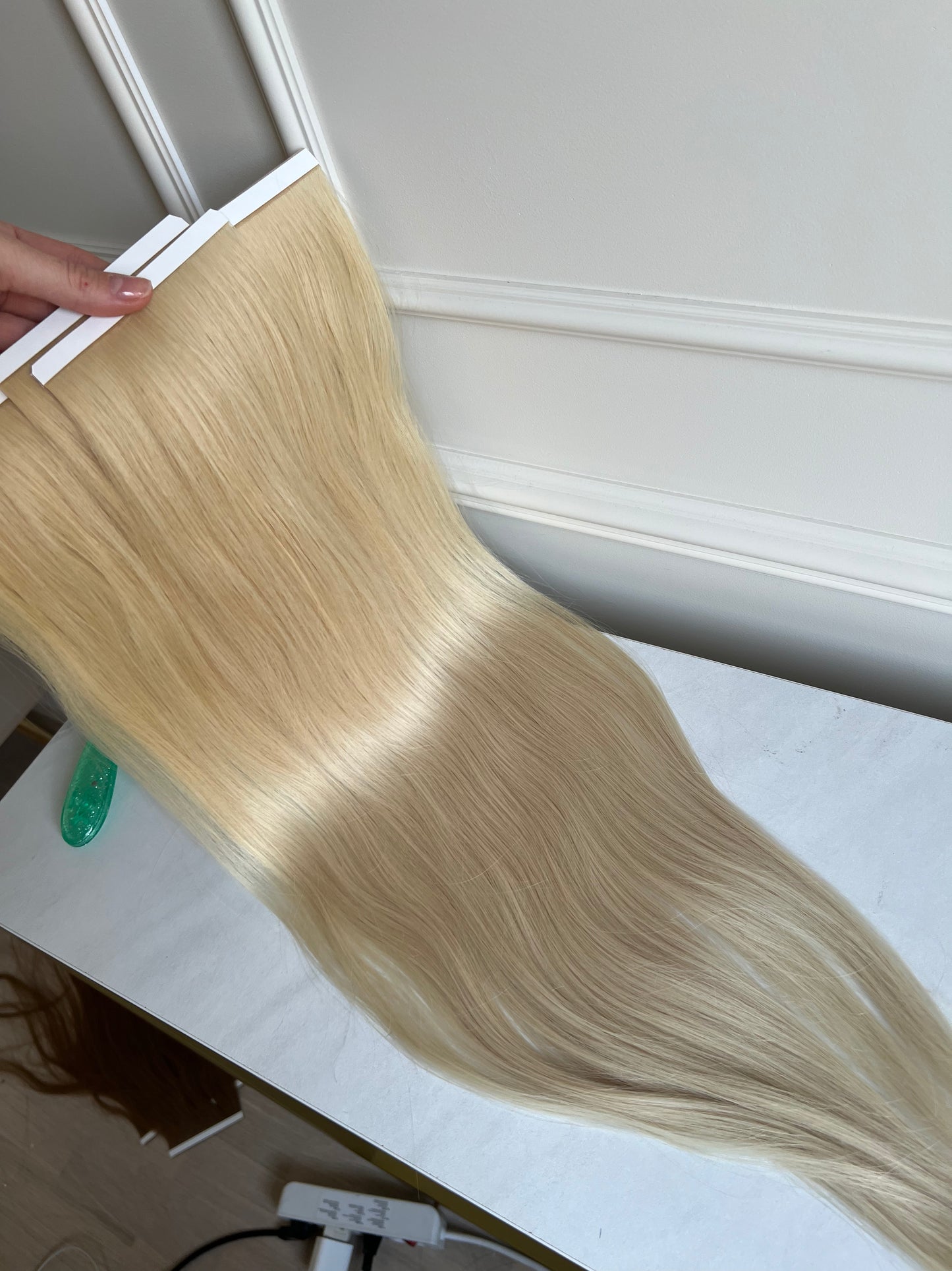 Włosy naturalne doczepiane słowiańskie dla domowego założenia 65cm 105g Miękkie podatne