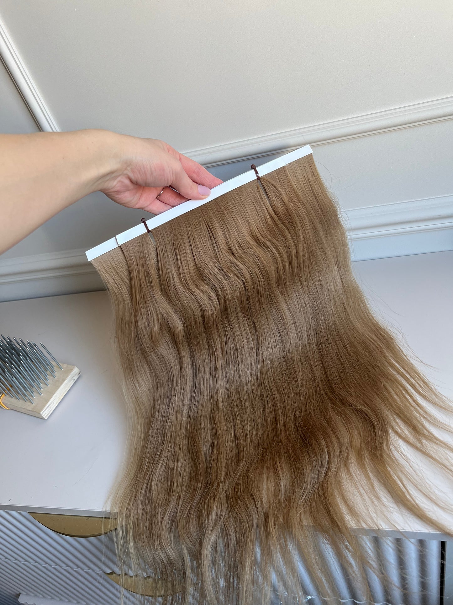 Włosy falowane doczepiane naturalne słowiańskie 86 g 45 cm