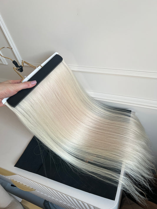 Doczepiane włosy naturalne słowiańskie 97gram 62 cm biotaśmy Zestaw trzy sztuki