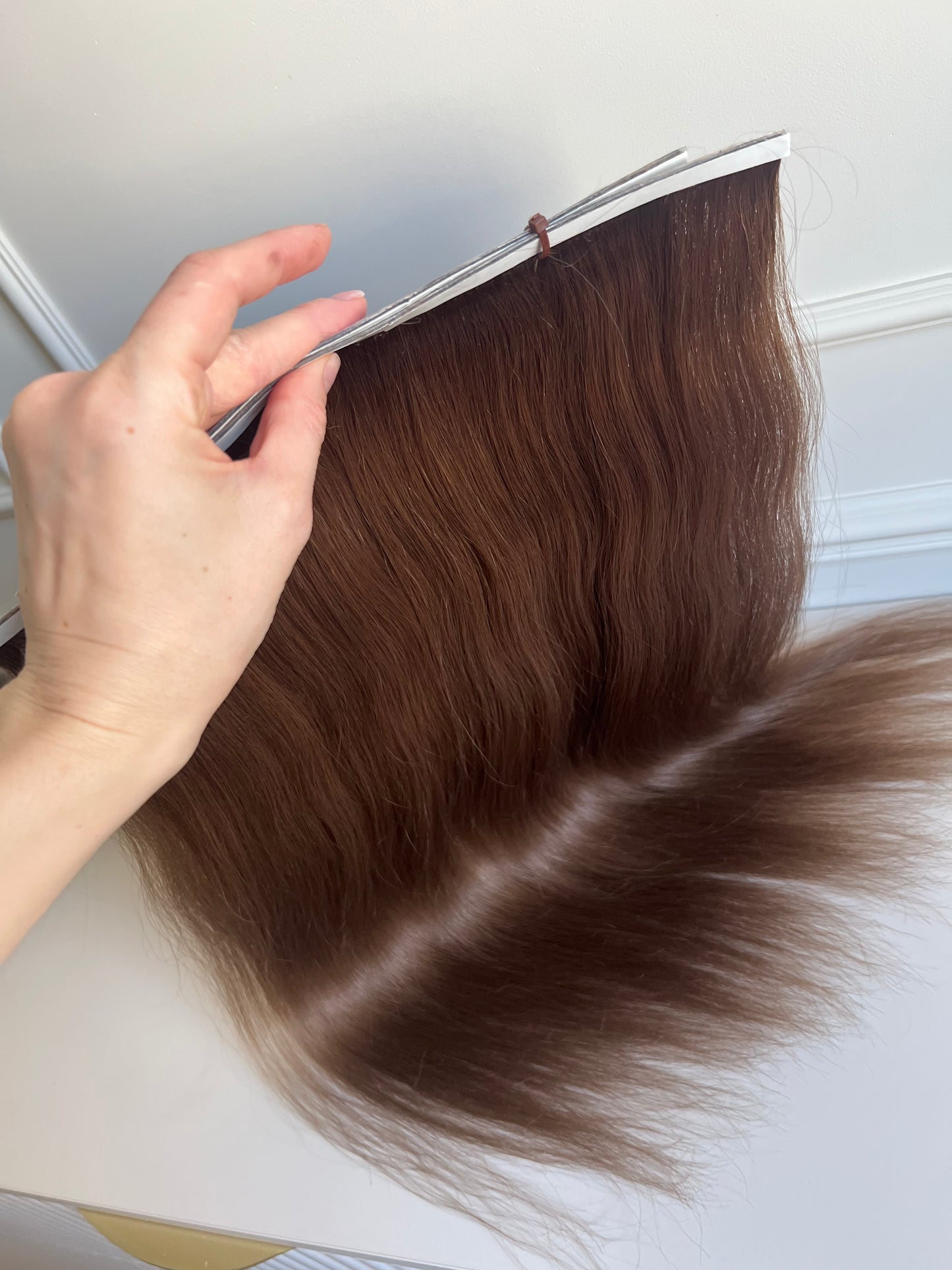 Włosy słowiańskie doczepiane 54 cm 96 g biotaśma
