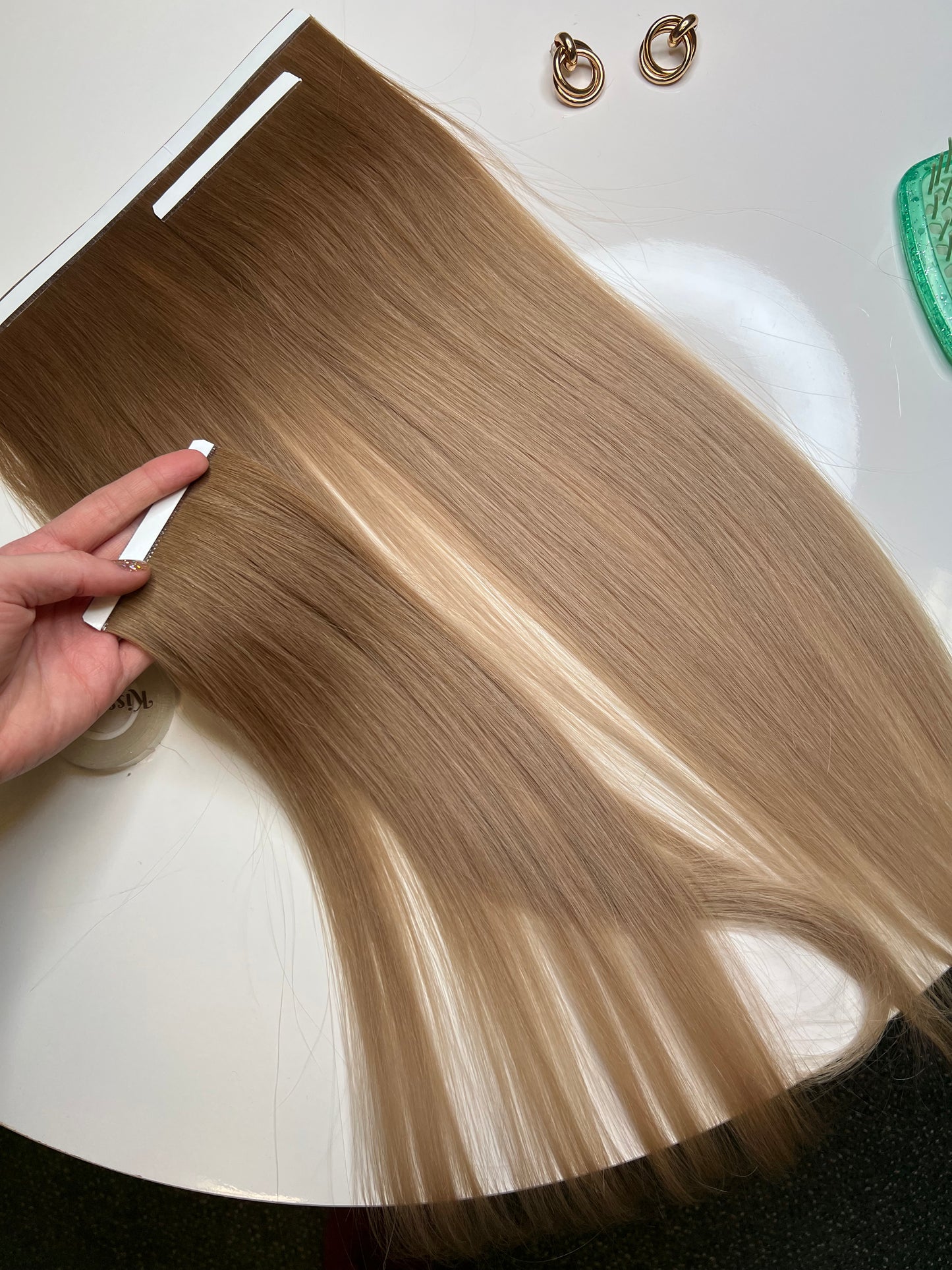 PU Tape Wefts Set 3pcs 55cm 82g High Quality Slavic Human Hair Cut from One Head Polish Origin