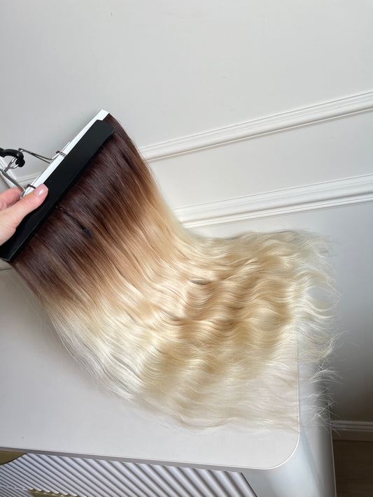 Włosy naturalne doczepiane Blond Bio taśmy zestaw 51cm 103g