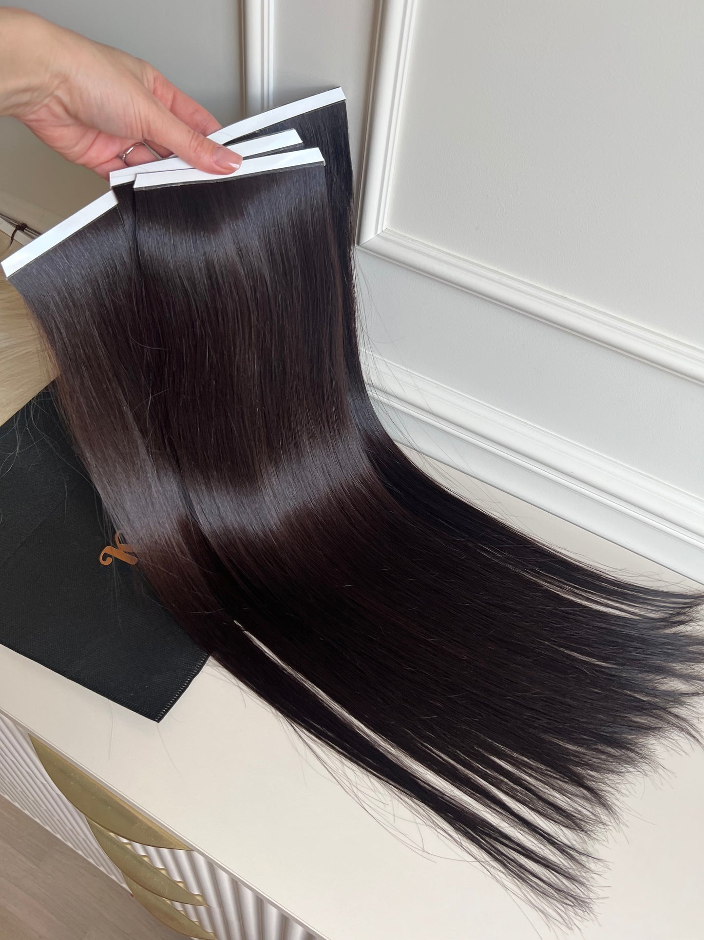 Włosy doczepiane słowiańskie Bio taśmy 124 g 63 cm