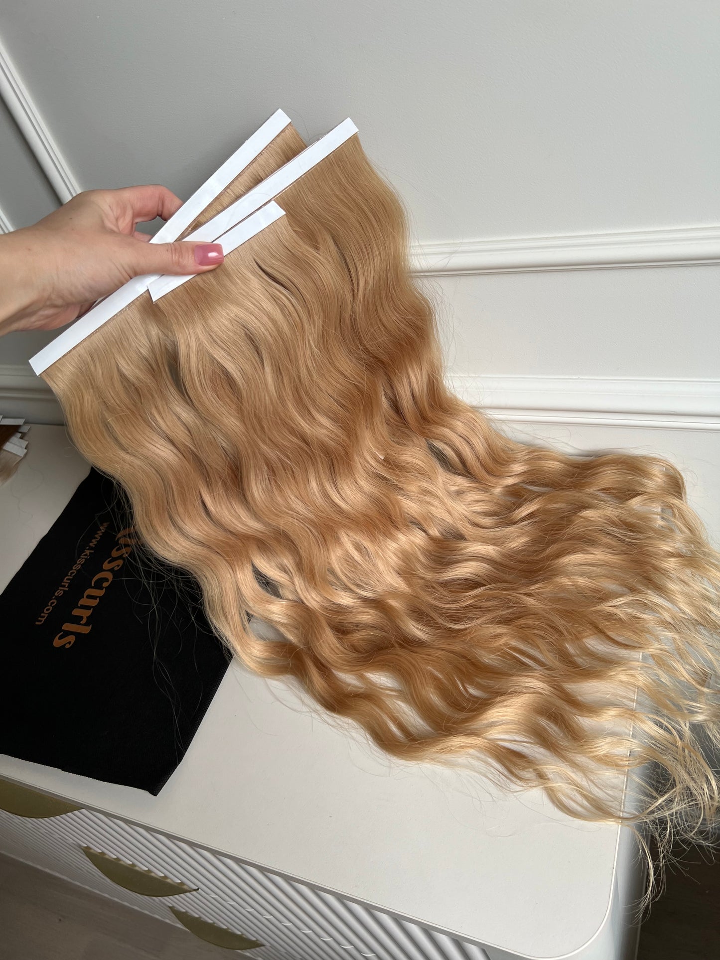 Włosy doczepiane naturalne słowiańskie 61 cm 118 g biotaśmy