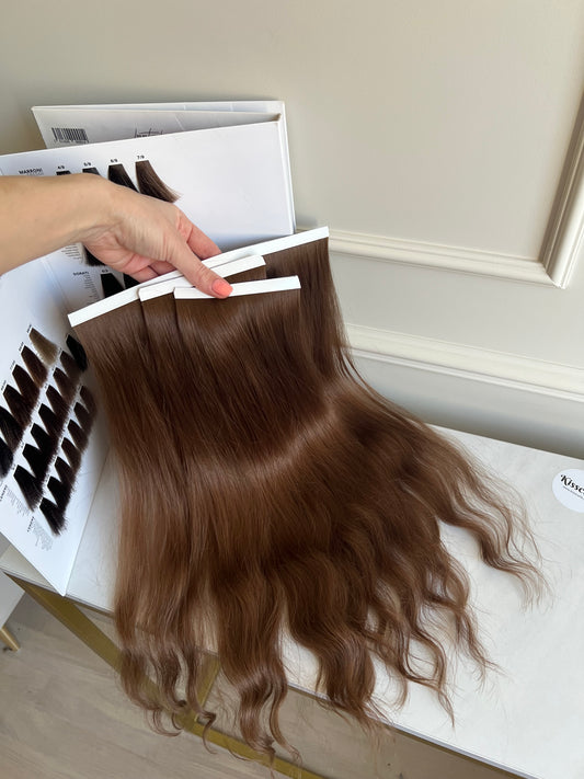 Włosy Naturalne doczepiane słowiańskie 50 cm 94 g  biotaśmy