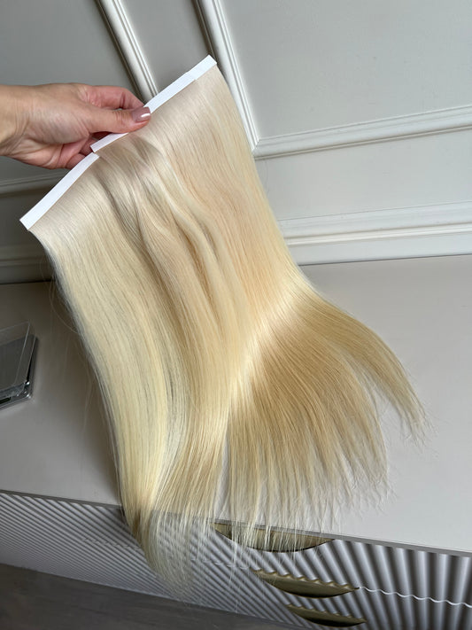 Włosy doczepiane naturalne słowiańskie 58 cm 93 g Bio taśmy