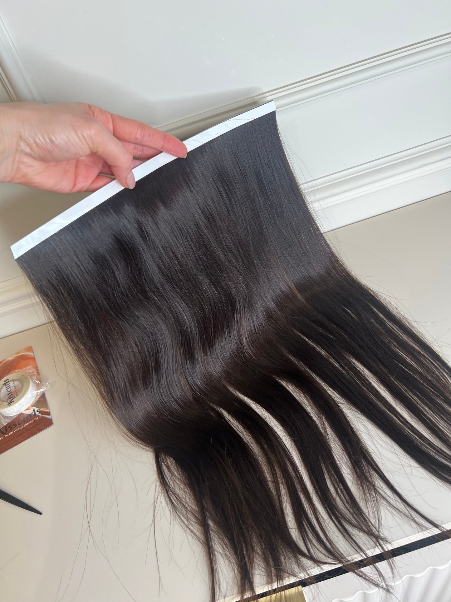 Włosy dziewicze nie farbowane biotaśma 50 cm 51 g Szerokość 30 cm