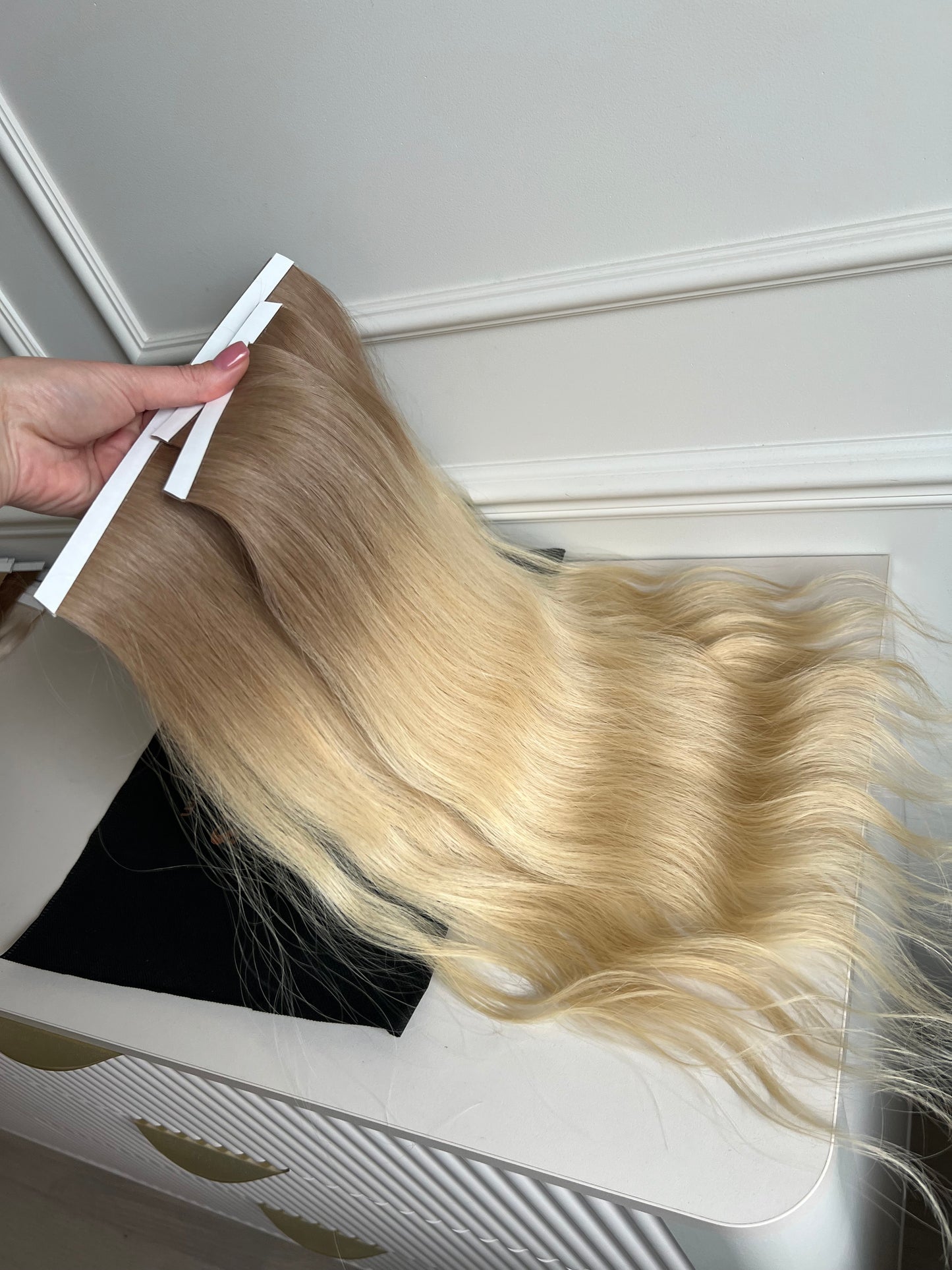 Włosy doczepiane słowiańskie 53 cm 98 g Biotaśmy