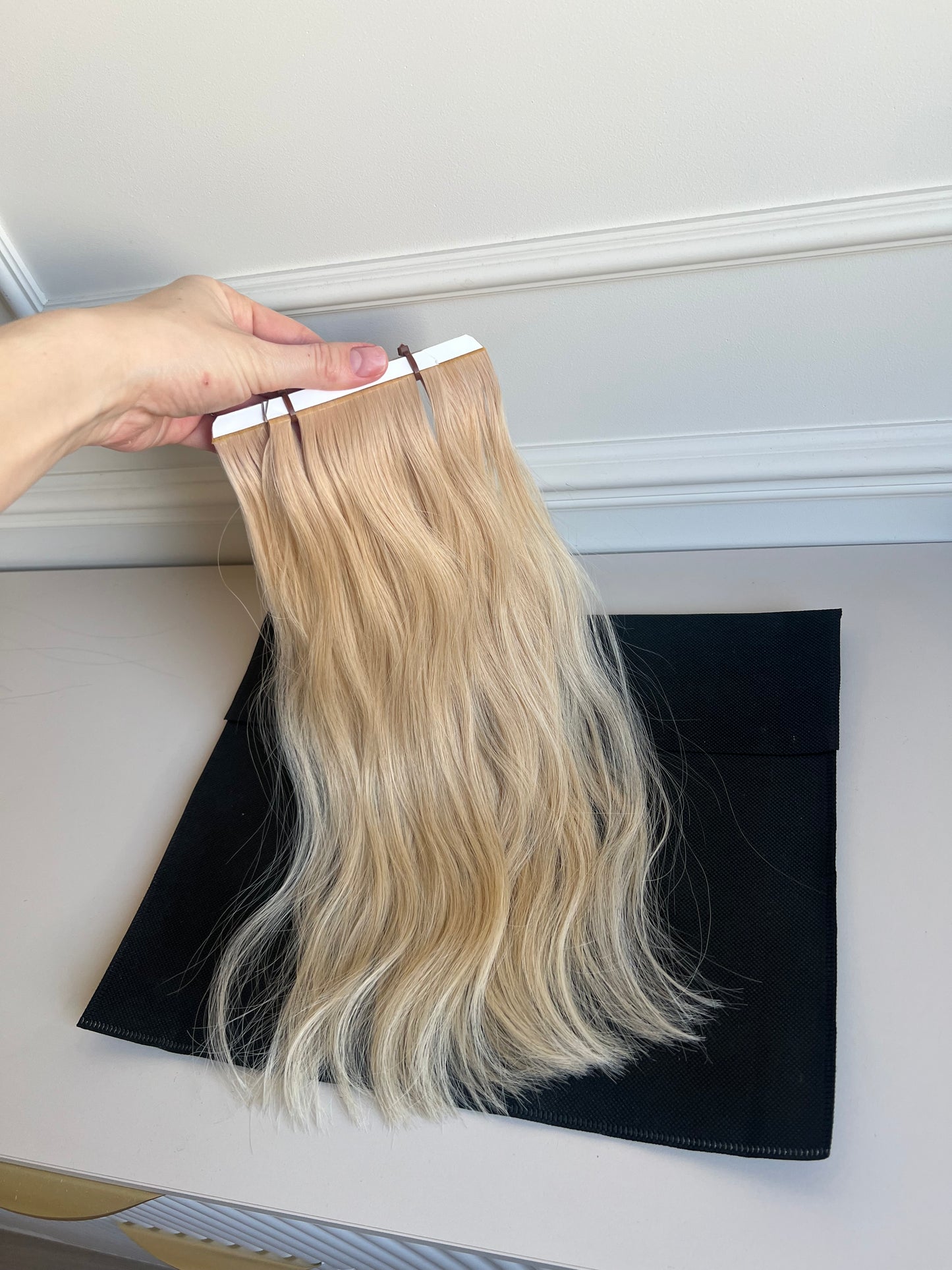Bio taśmy zestaw jasny Blond 37cm 45g włosy Słowiańskie