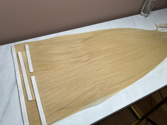 Włosy naturalne słowiańskie dla przedłużania na biotaśmie 106g 52cm