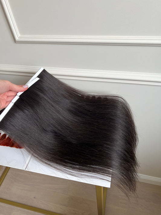 Włosy naturalne doczepiane metoda 3 szerokie  Biotaśmy 1b 70g 47cm
