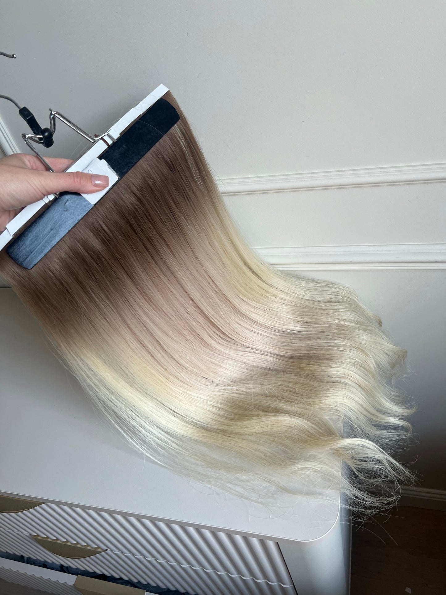Jasny Blond ombre  Włosy doczepiane - biotaśmy 60 cm 150 g