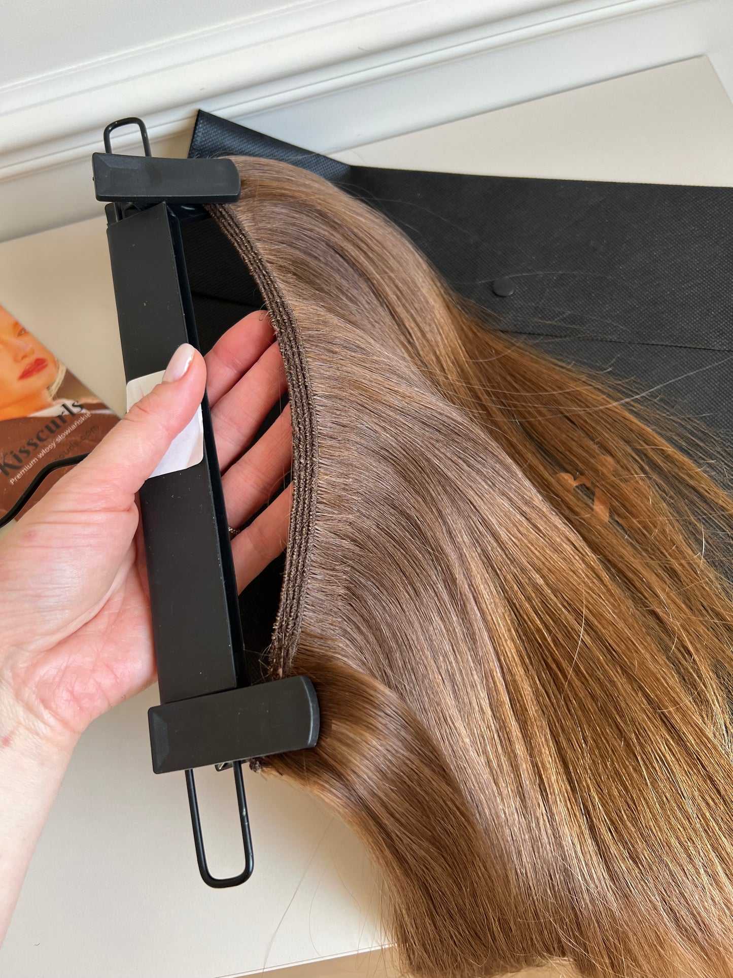 Tres do przedłużania włosów ręcznie szyty – włosy dziewicze, 41g 36cm do metody Hollywood