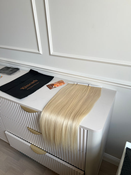 Włosy naturalne doczepiane słowiańskie 107 g 60 cm biotaśmy