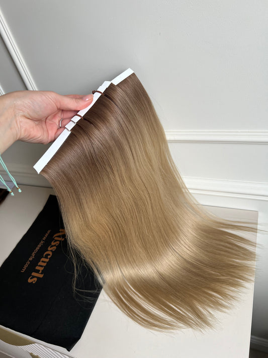 Włosy doczepiane słowiańskie ombre Bio taśmy 51 cm 103 g