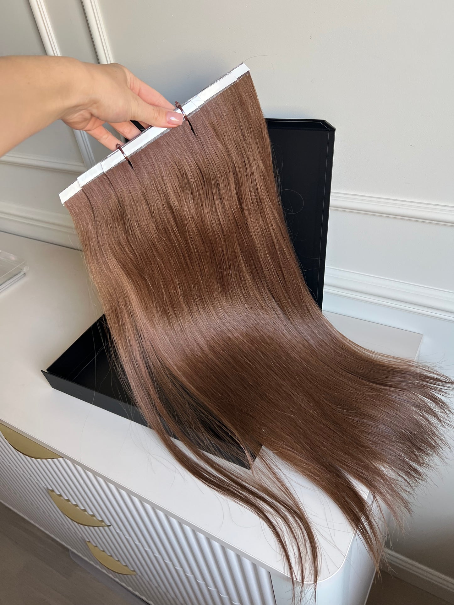 Włosy doczepiane naturalne słowiańskie 126 g 58 cm Bio taśmy