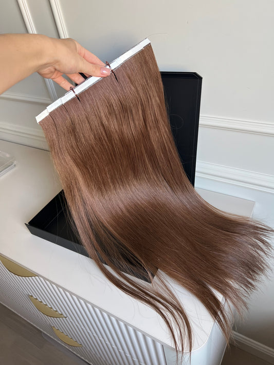 Włosy doczepiane naturalne słowiańskie 126 g 58 cm Bio taśmy