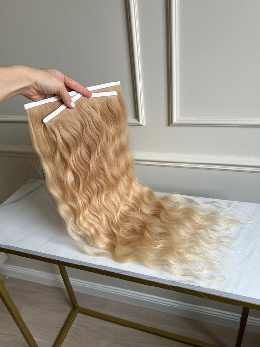 Włosy falowane doczepiane na taśmy 61 cm 97 g bio tape