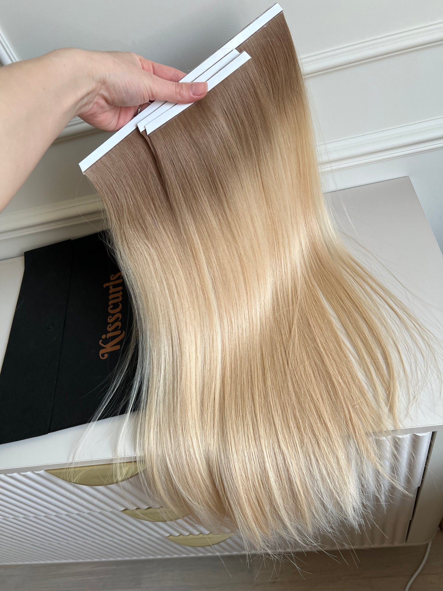 Włosy doczepiane słowiańskie 58 cm 123 g Bio taśmy