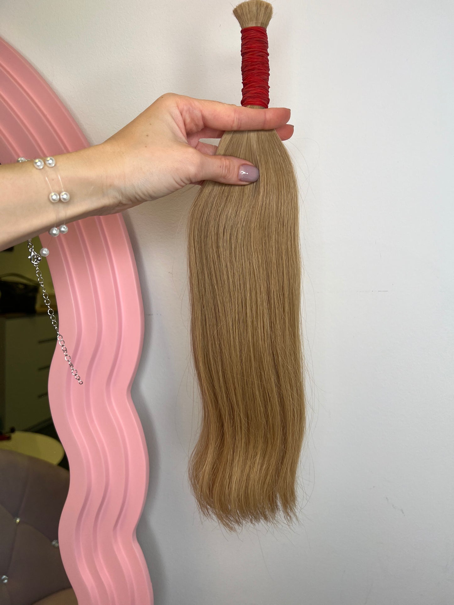 Natural Slavic Hair in Ponytail Cut from One Head 70g 43cm Dark Blonde