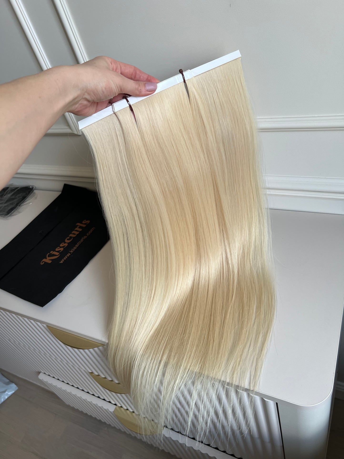 Włosy naturalne doczepiane słowiańskie 107 g 60 cm biotaśmy