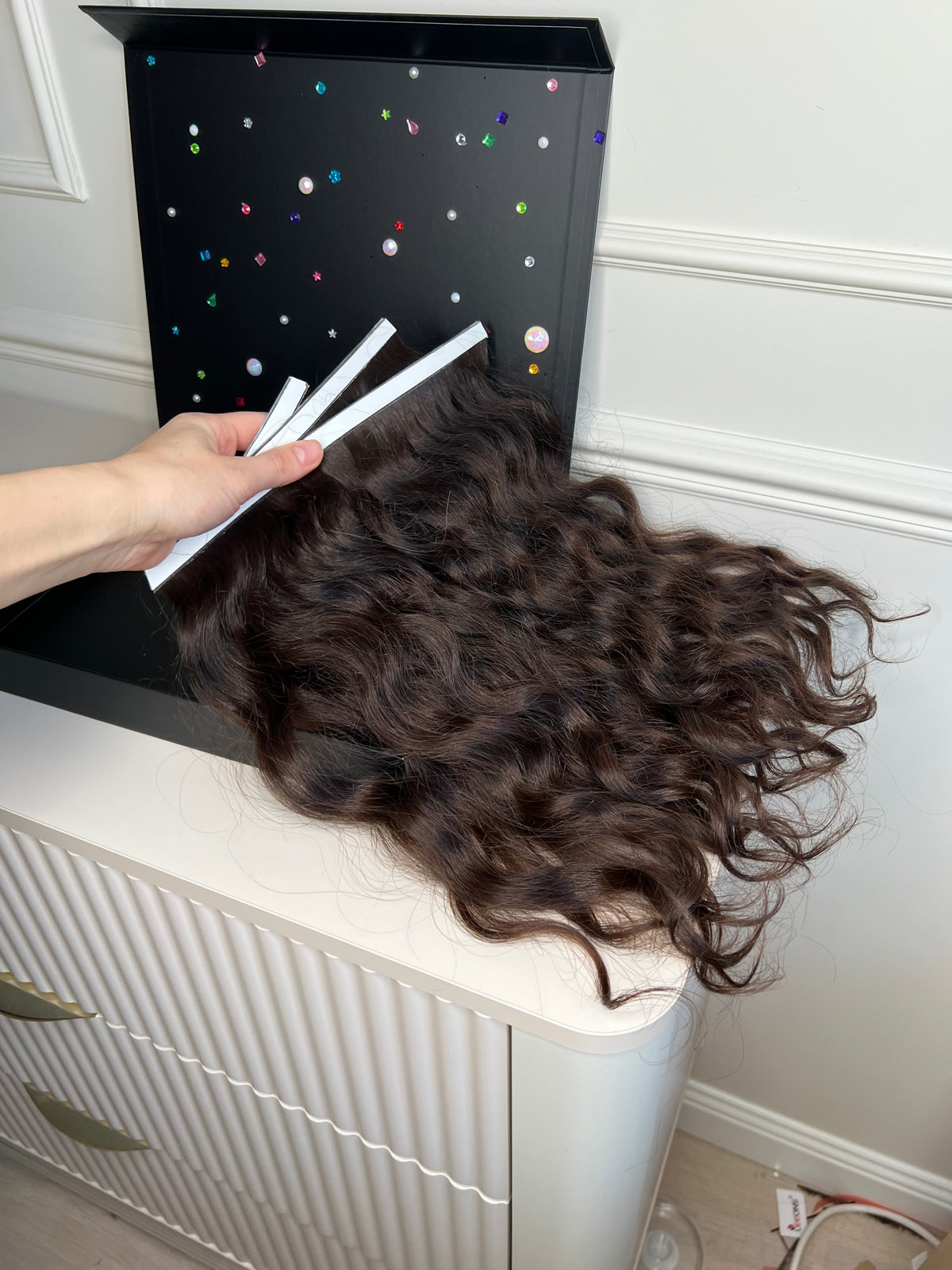 Włosy doczepiane dziewicze nie farbowane 94 g 37-39cm