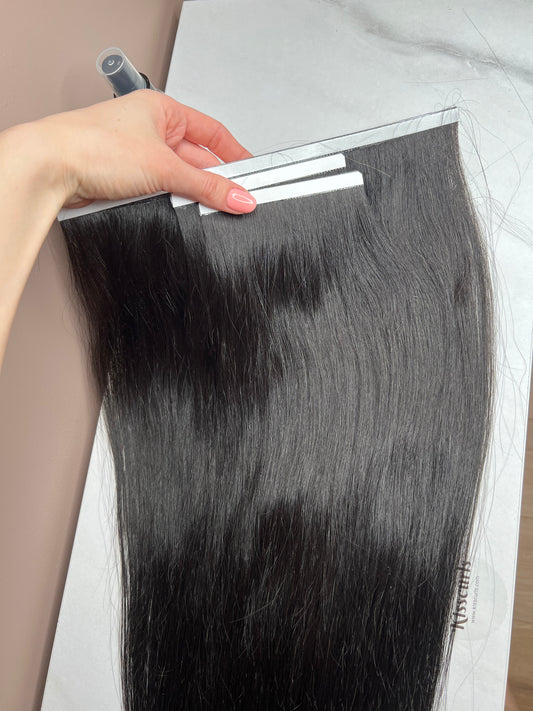 Doczepiane włosy Włosy na taśmie szerokiej Naturalne - 106g 57cm