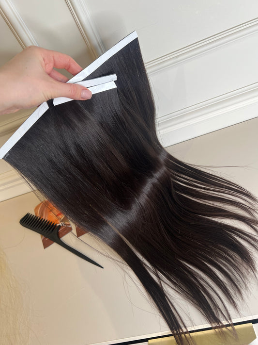 Włosy Doczepiane dziewicze Nie farbowane Bio taśmy zestaw 76 g 50 cm- 3 szt