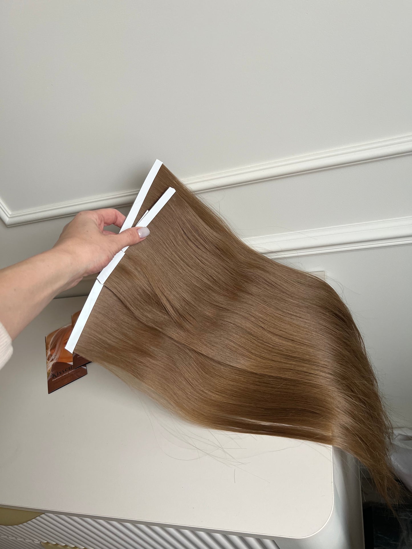 Włosy naturalne doczepiane słowiańskie 90g 56cm jasny Brąz biotaśmy