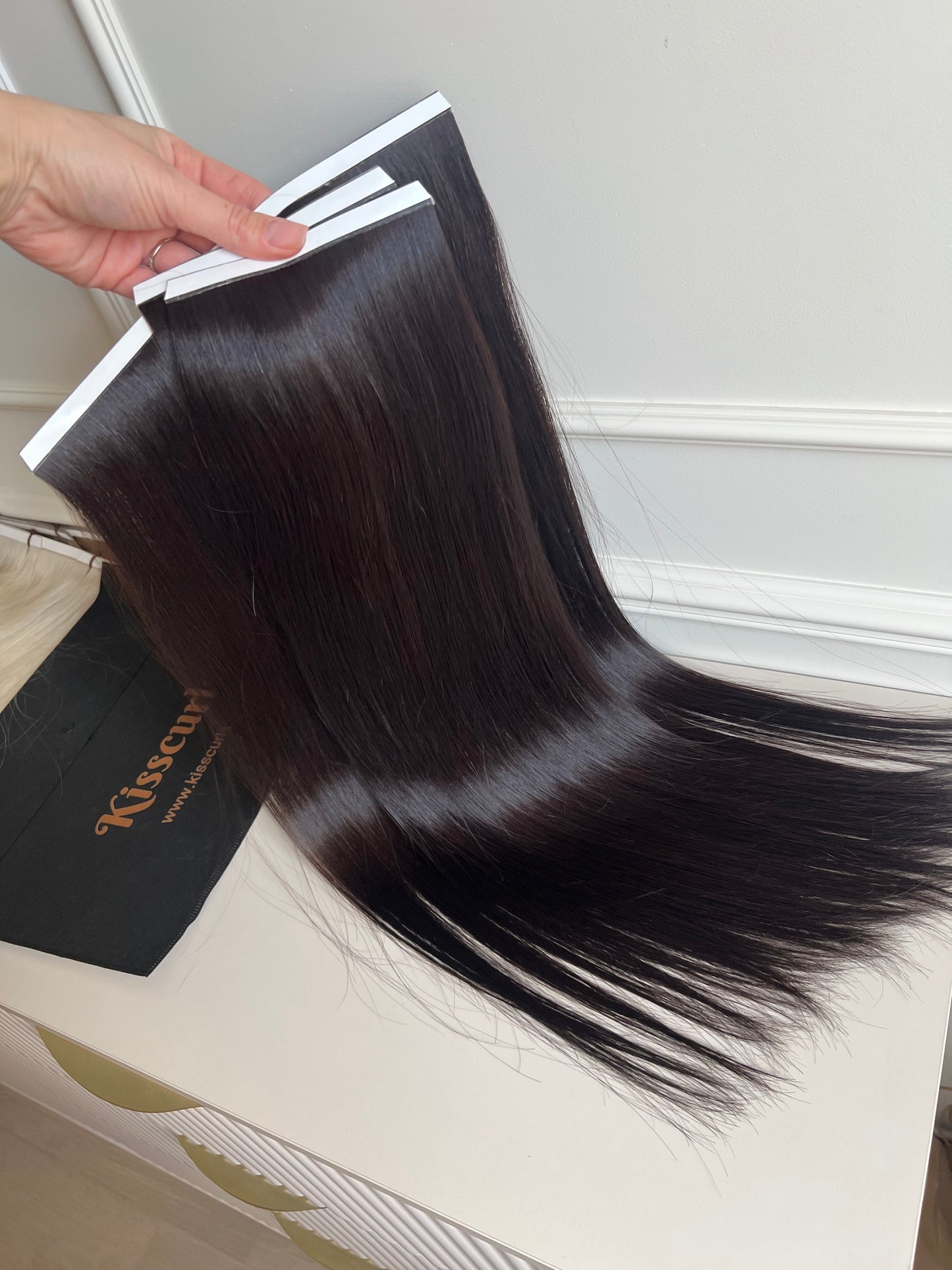 Włosy doczepiane słowiańskie Bio taśmy 124 g 63 cm